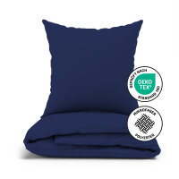 Mikrofaser Bettwäsche in Navyblau