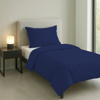 Mikrofaser Bettwäsche in Navyblau
