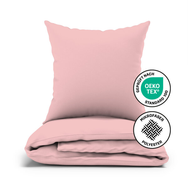 Mikrofaser Bettwäsche in Rosé
