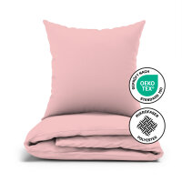 Mikrofaser Bettwäsche in Rosé