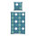 BETTY Bettwäsche blau grün geometrisch, 100% Baumwolle, 135x200 cm