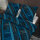 HEDA Bettwäsche, blau grau abstrakt geometrisch, Baumwolle, 135x200 cm