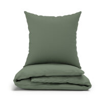 NOEMI GREEN Bettwäsche, grün, 100% Baumwolle,...