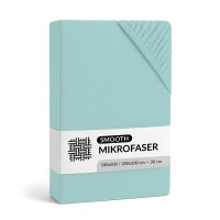 Mikrofaser Spannbettlaken 180 - 200x200 cm Aqua
